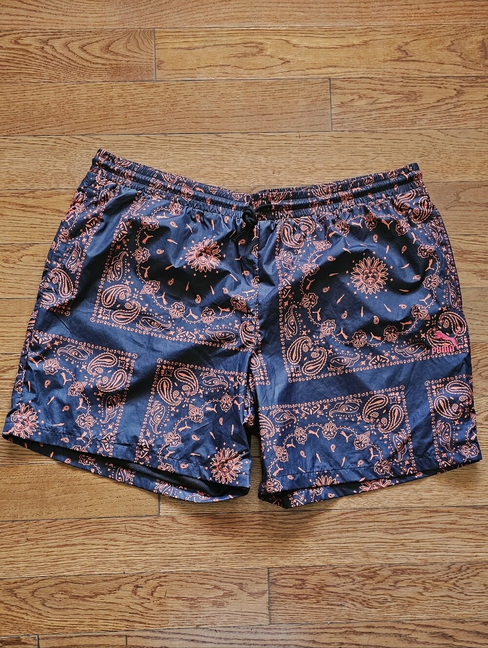 PUMA Noir Woven Nylon OB Woven Shorts 'Red' NWT | SZ XXL